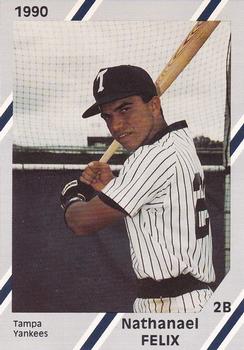 1990 Diamond Cards Tampa Yankees #7 Nathaniel Felix Front
