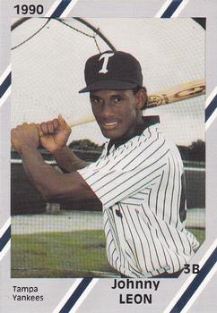 1990 Diamond Cards Tampa Yankees #15 Johnny Leon Front
