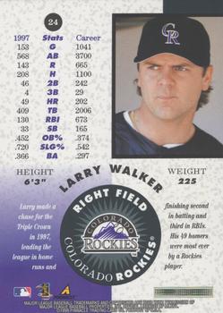 1998 Pinnacle Mint Collection - Silver #24 Larry Walker Back