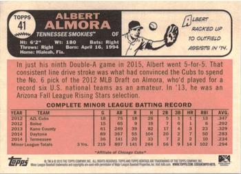 2015 Topps Heritage Minor League #41 Albert Almora Back