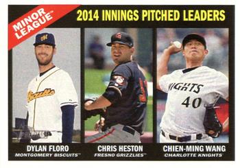 2015 Topps Heritage Minor League #192 Dylan Floro / Chris Heston / Chien-Ming Wang Front