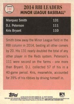 2015 Topps Heritage Minor League #198 Marquez Smith / D.J. Peterson / Kris Bryant Back