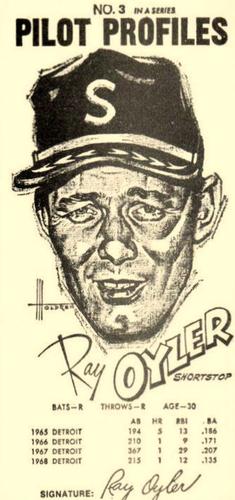 1978 Post-Intelligencer 1969 Pilot Profiles #3 Ray Oyler Front