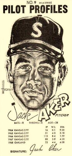 1978 Post-Intelligencer 1969 Pilot Profiles #9 Jack Aker Front