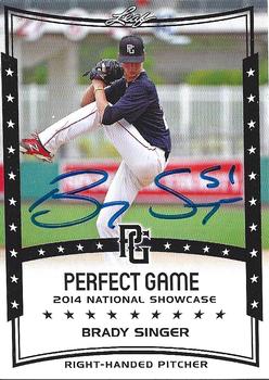 2014 Leaf Perfect Game #28 Brady Singer Front