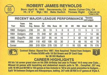 1987 Donruss #65 R.J. Reynolds Back
