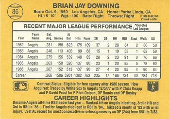 1987 Donruss #86 Brian Downing Back