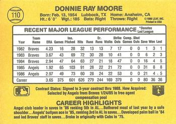 1987 Donruss #110 Donnie Moore Back