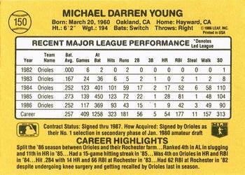 1987 Donruss #150 Mike Young Back