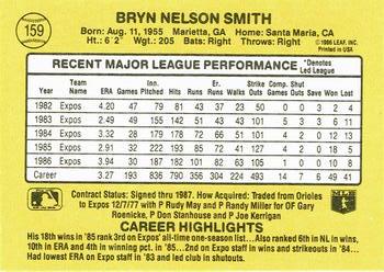 1987 Donruss #159 Bryn Smith Back