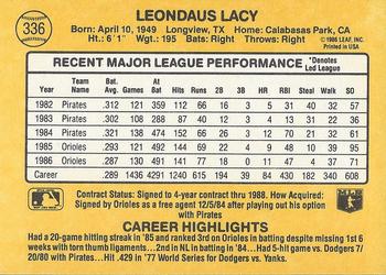 1987 Donruss #336 Lee Lacy Back