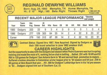 1987 Donruss #341 Reggie Williams Back