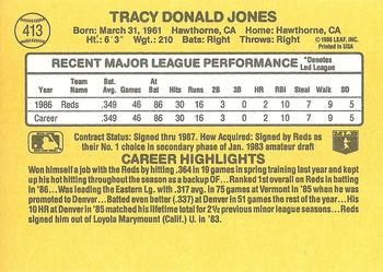 1987 Donruss #413 Tracy Jones Back