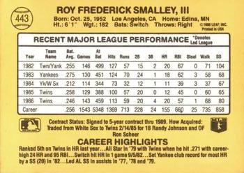 1987 Donruss #443 Roy Smalley Back