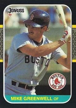 1987 Donruss #585 Mike Greenwell Front