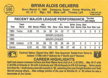 1987 Donruss #596 Bryan Oelkers Back