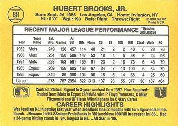 1987 Donruss #88 Hubie Brooks Back