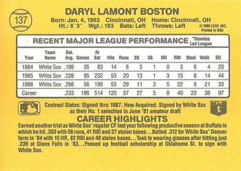 1987 Donruss #137 Daryl Boston Back