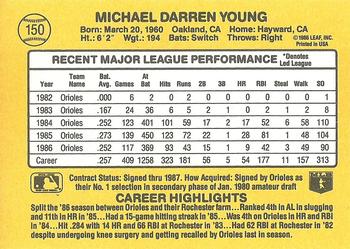 1987 Donruss #150 Mike Young Back