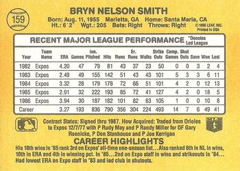 1987 Donruss #159 Bryn Smith Back