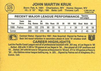 1987 Donruss #328 John Kruk Back
