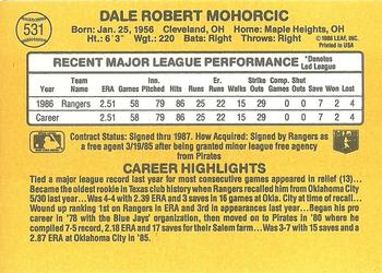 1987 Donruss #531 Dale Mohorcic Back
