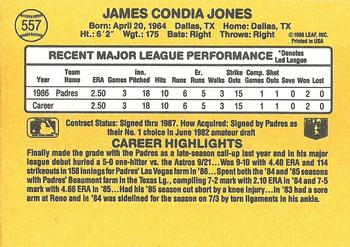 1987 Donruss #557 Jimmy Jones Back