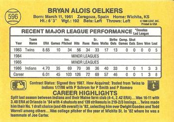 1987 Donruss #596 Bryan Oelkers Back