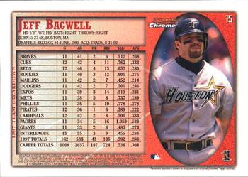 1998 Bowman Chrome #15 Jeff Bagwell Back