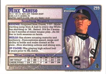 1998 Bowman Chrome #299 Mike Caruso Back