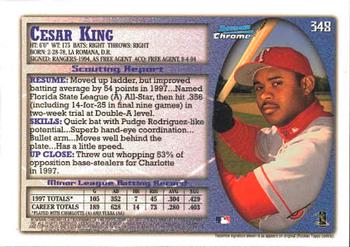 1998 Bowman Chrome #348 Cesar King Back