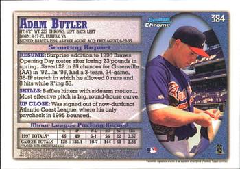 1998 Bowman Chrome #384 Adam Butler Back