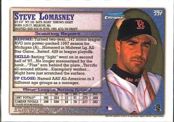 1998 Bowman Chrome #397 Steve Lomasney Back