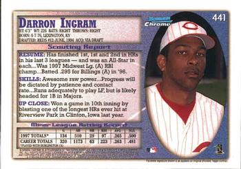 1998 Bowman Chrome #441 Darron Ingram Back