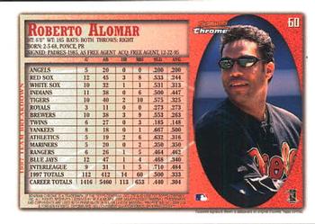 1998 Bowman Chrome #60 Roberto Alomar Back