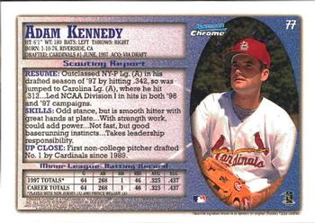 1998 Bowman Chrome #77 Adam Kennedy Back