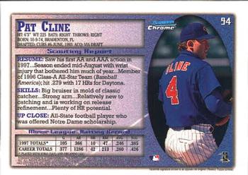 1998 Bowman Chrome #94 Pat Cline Back