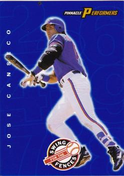 1998 Pinnacle Performers - Swing for the Fences Players #4 Jose Canseco Front