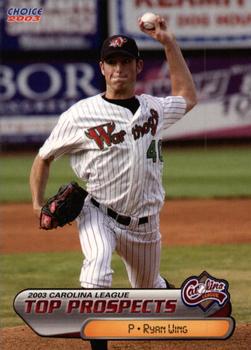 2003 Choice Carolina League Top Prospects #28 Ryan Wing Front