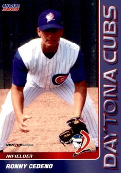 2003 Choice Daytona Cubs #08 Ronny Cedeno Front