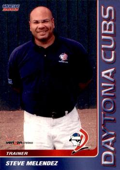 2003 Choice Daytona Cubs #17 Steve Melendez Front