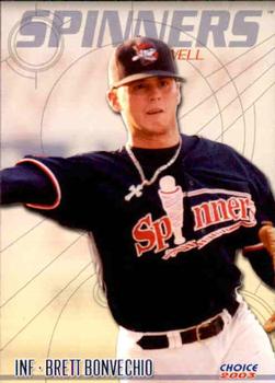 2003 Choice Lowell Spinners #06 Brett Bonvechio Front