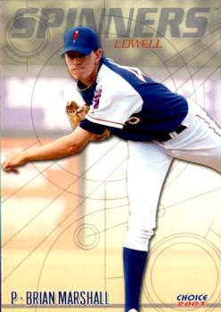 2003 Choice Lowell Spinners #07 Brian Marshall Front
