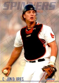 2003 Choice Lowell Spinners #17 Jon de Vries Front