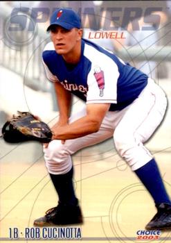 2003 Choice Lowell Spinners #24 Rob Cucinotta Front