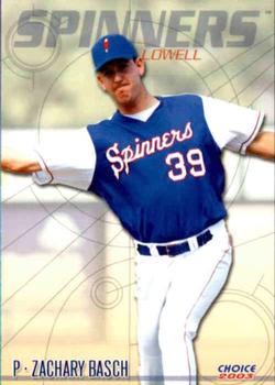 2003 Choice Lowell Spinners #30 Zachary Basch Front