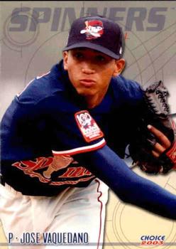 2003 Choice Lowell Spinners #33 Jose Vaquedano Front