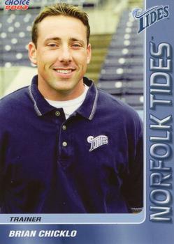 2003 Choice Norfolk Tides #35 Brian Chicklo Front