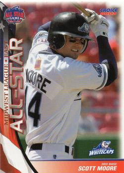 2003 Choice Midwest League All-Stars #08 Scott Moore Front