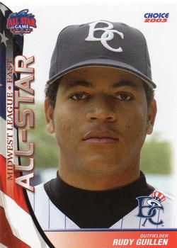 2003 Choice Midwest League All-Stars #16 Rudy Guillen Front